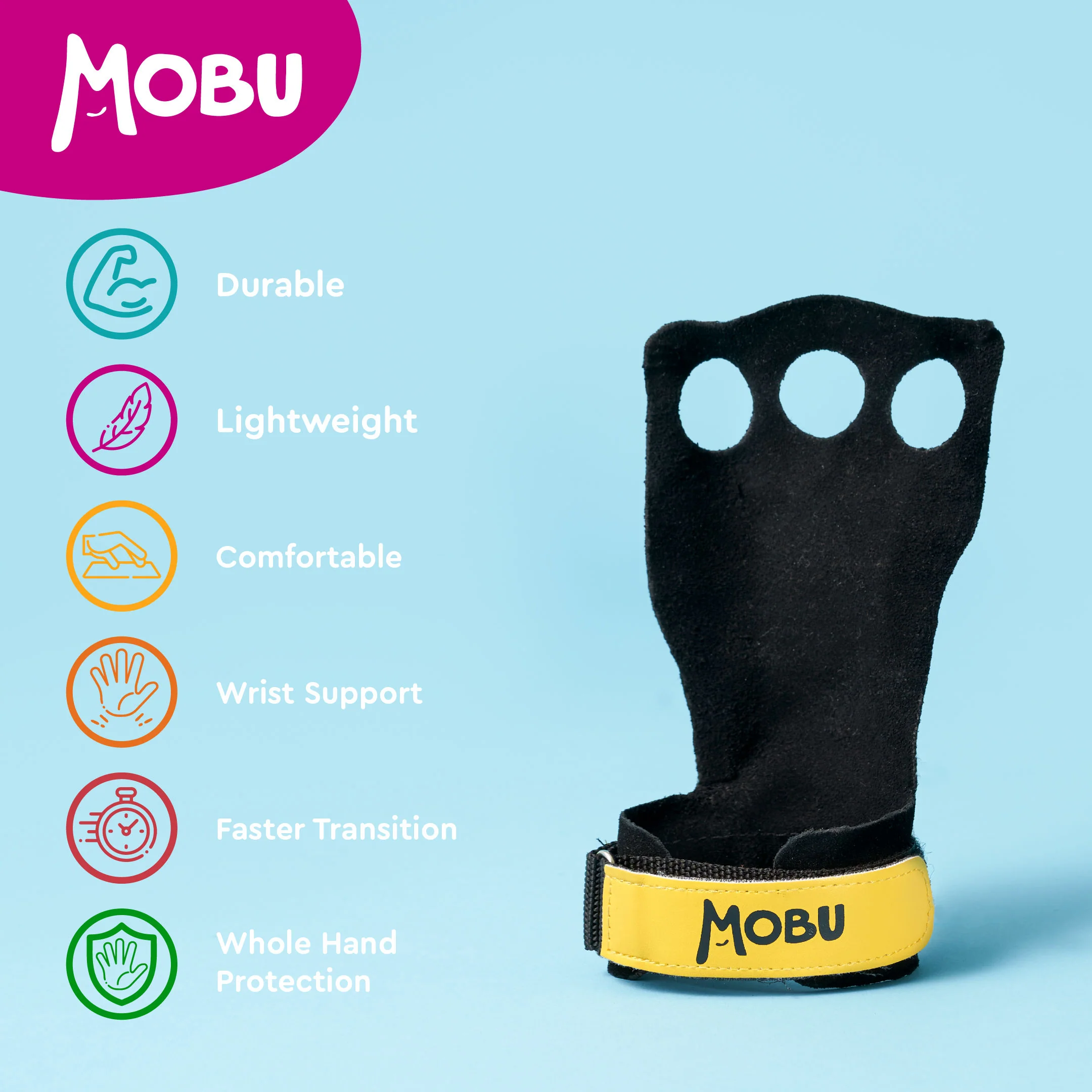 3 Finger Pull Up Hand Grips - Crossfit & Gymnastics - Image 4