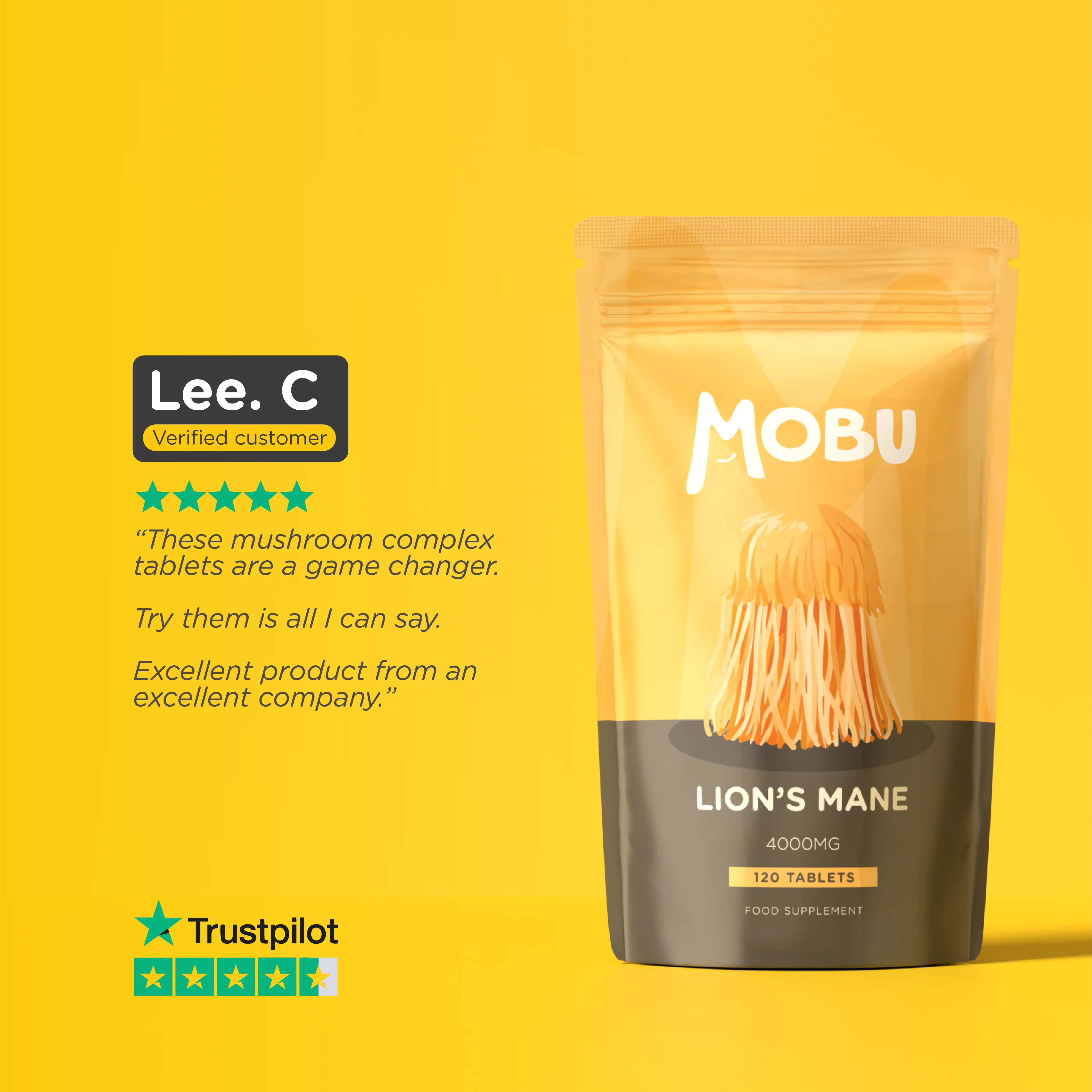 Lions Mane 4000mg with Vitamin B1 & Black Pepper - Image 5