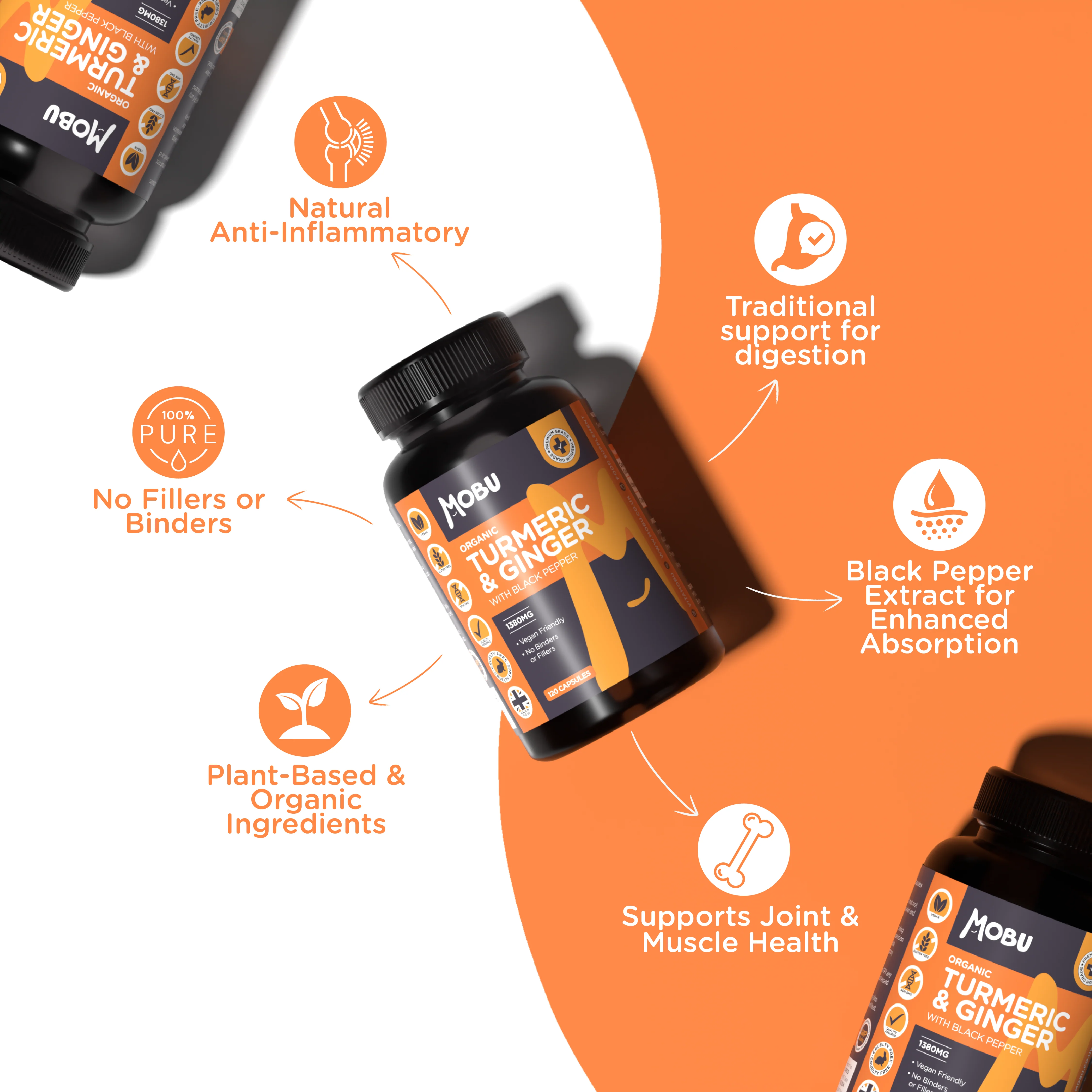 Clean Organic Turmeric, Ginger & Black Pepper - Image 2